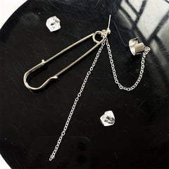 Girl Pin Ear Studs Chain Ear Bone Clip Long Style Earrings