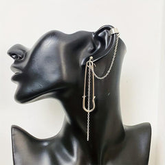 Girl Pin Ear Studs Chain Ear Bone Clip Long Style Earrings