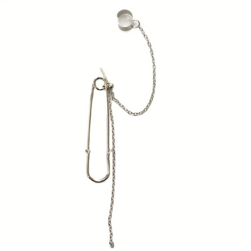 Girl Pin Ear Studs Chain Ear Bone Clip Long Style Earrings