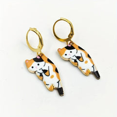 Alloy Cat Earrings with Dripping - Must Have Accessory