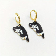 Alloy Cat Earrings with Dripping - Must Have Accessory