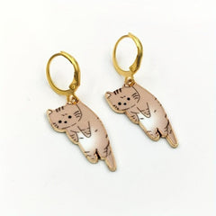Alloy Cat Earrings with Dripping - Must Have Accessory