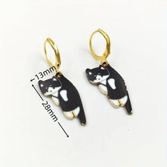 Alloy Cat Earrings with Dripping - Must Have Accessory