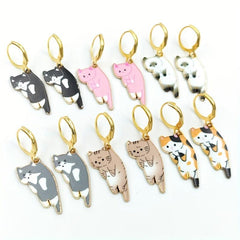 Alloy Cat Earrings with Dripping - Must Have Accessory