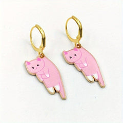 Alloy Cat Earrings with Dripping - Must Have Accessory