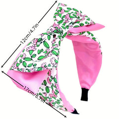 Fresh Floral Double Layer Bow Splicing Headband