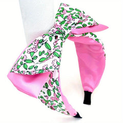 Fresh Floral Double Layer Bow Splicing Headband