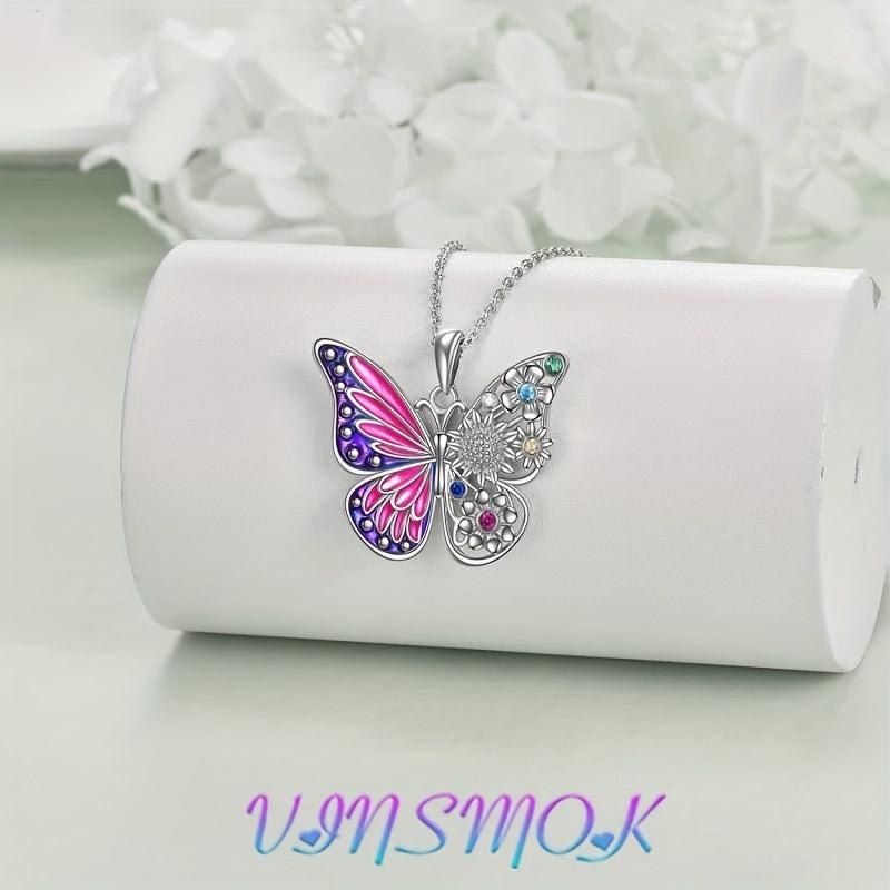Vintage Butterfly Animal Pendant Alloy Necklace Toy For Kids