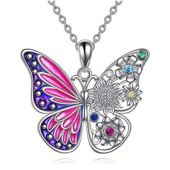 Vintage Butterfly Animal Pendant Alloy Necklace Toy For Kids