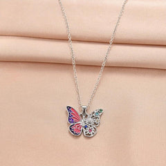Vintage Butterfly Animal Pendant Alloy Necklace Toy For Kids
