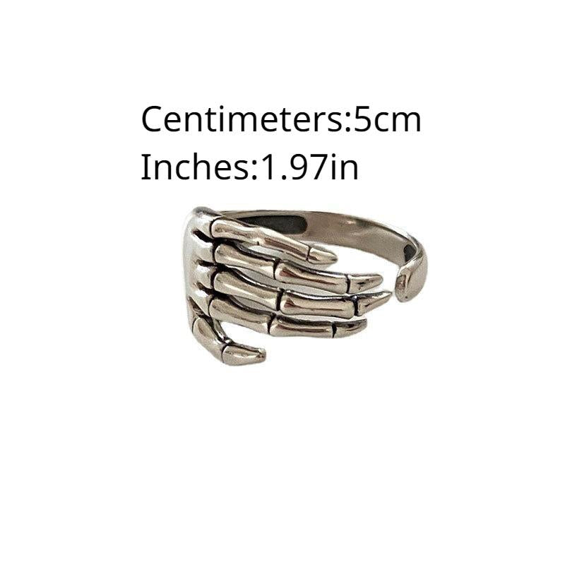 Dark Palm Ring Hip Hop Ring Retro Skull Five claw Ring For Women Girls