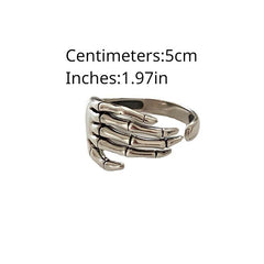 Dark Palm Ring Hip Hop Ring Retro Skull Five claw Ring For Women Girls