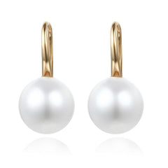 Classic High Heels Pearl Earrings, Temperament Style Ear Hooks