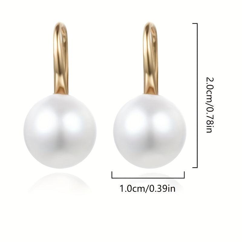Classic High Heels Pearl Earrings, Temperament Style Ear Hooks