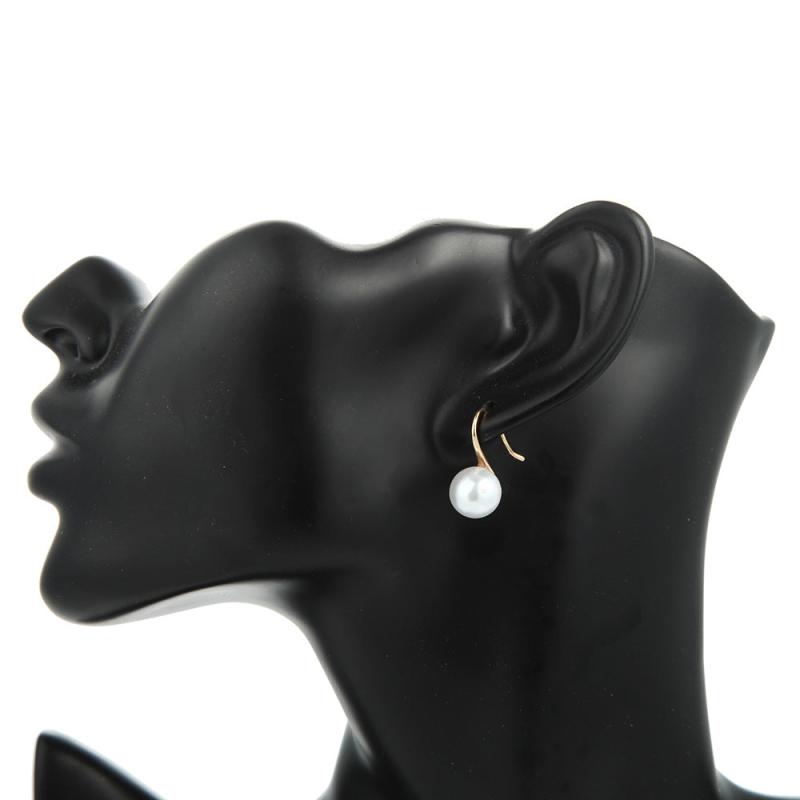 Classic High Heels Pearl Earrings, Temperament Style Ear Hooks
