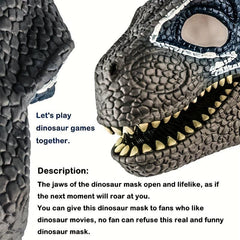 Dinosaur Mask Costume Dino Toys Head Covering Opening Jaw Realistic