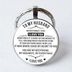 Stylish English Keychain for Couples Anniversary Gift