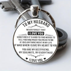 Stylish English Keychain for Couples Anniversary Gift