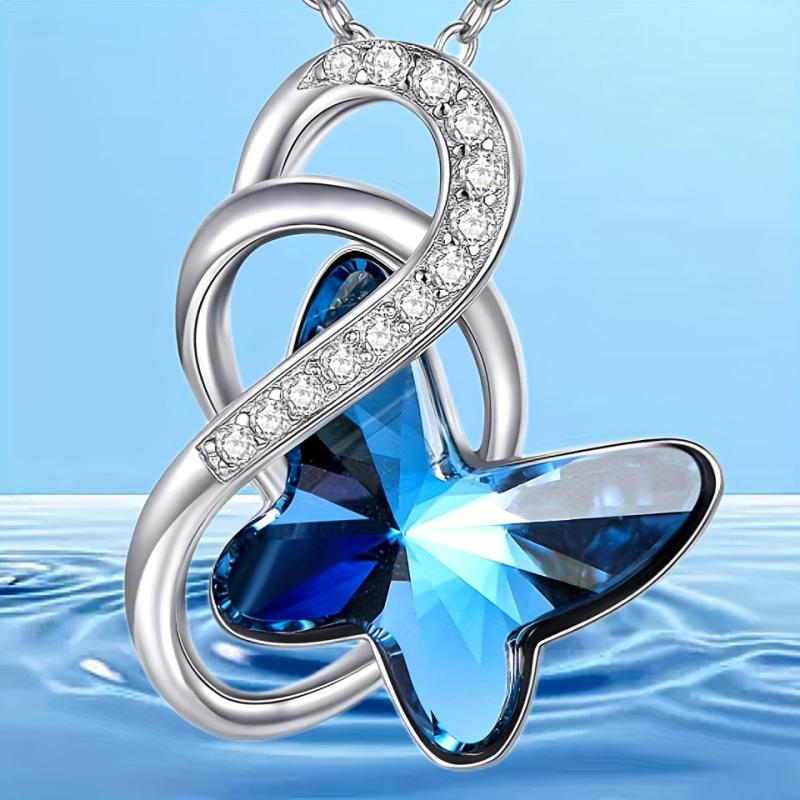 Vintage Butterfly Pendant Alloy Necklace Toy For Kids Daughters