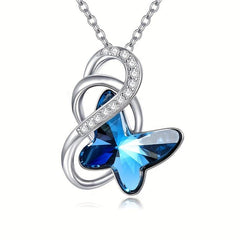 Vintage Butterfly Pendant Alloy Necklace Toy For Kids Daughters