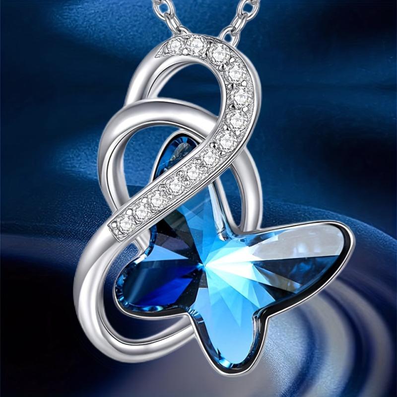 Vintage Butterfly Pendant Alloy Necklace Toy For Kids Daughters
