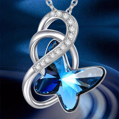 Vintage Butterfly Pendant Alloy Necklace Toy For Kids Daughters