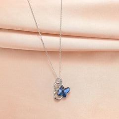 Vintage Butterfly Pendant Alloy Necklace Toy For Kids Daughters