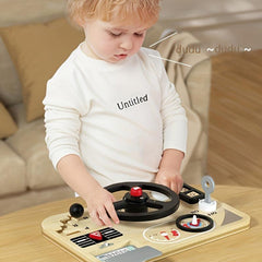 Montessori Early Education Steering Wheel Busy Board Toy