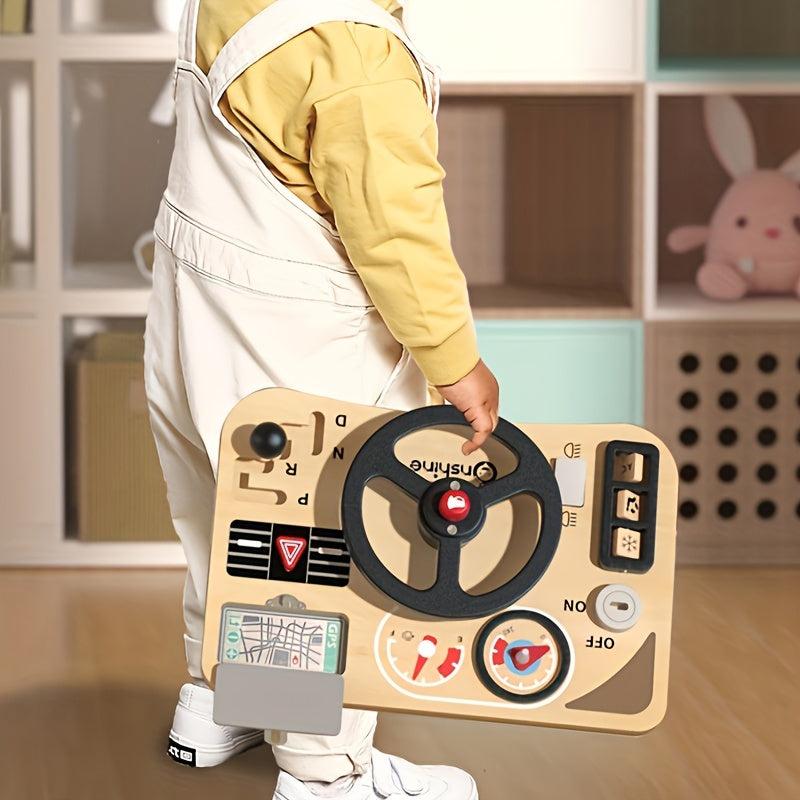 Montessori Early Education Steering Wheel Busy Board Toy
