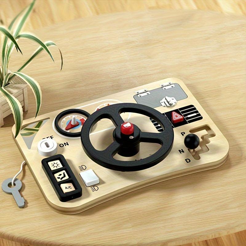 Montessori Early Education Steering Wheel Busy Board Toy