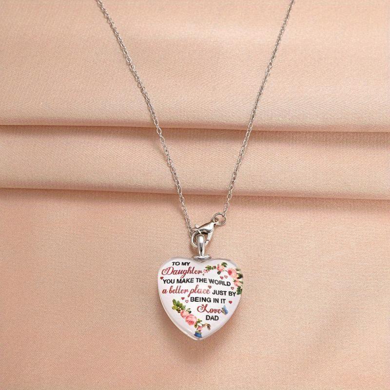 Love Crystal Pendant Necklace Letter Necklace English Birthday Gift
