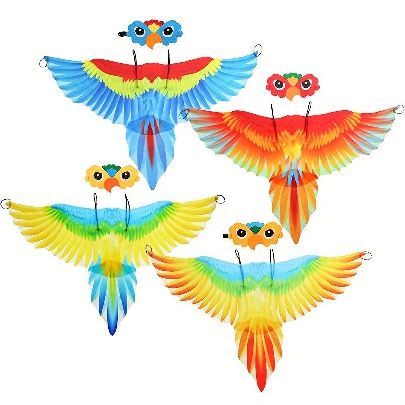 Rainbow Phoenix Macaw Wings Halloween Costume for Kids