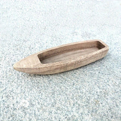 Wooden Toy Canoe for Bonsai Water Pool Model
