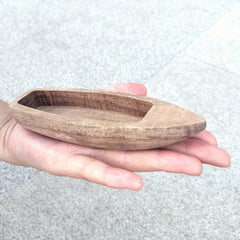 Wooden Toy Canoe for Bonsai Water Pool Model