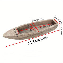 Wooden Toy Canoe for Bonsai Water Pool Model