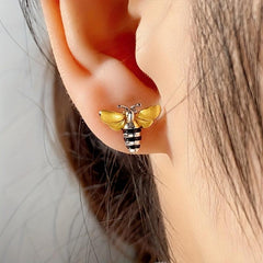 Bee Stud Earrings Animal Ear Jewelry Women
