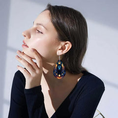 Wolf Moon Dream Catcher Teardrop Earrings
