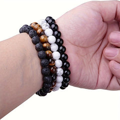 8mm Gemstone Healing Crystal Bracelet for Halloween & Christmas