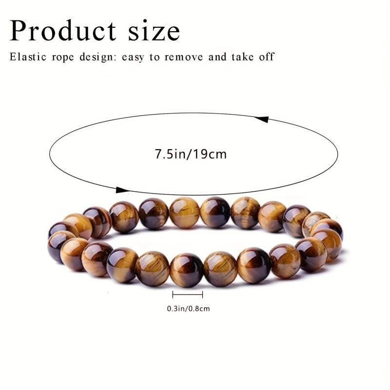 8mm Gemstone Healing Crystal Bracelet for Halloween & Christmas