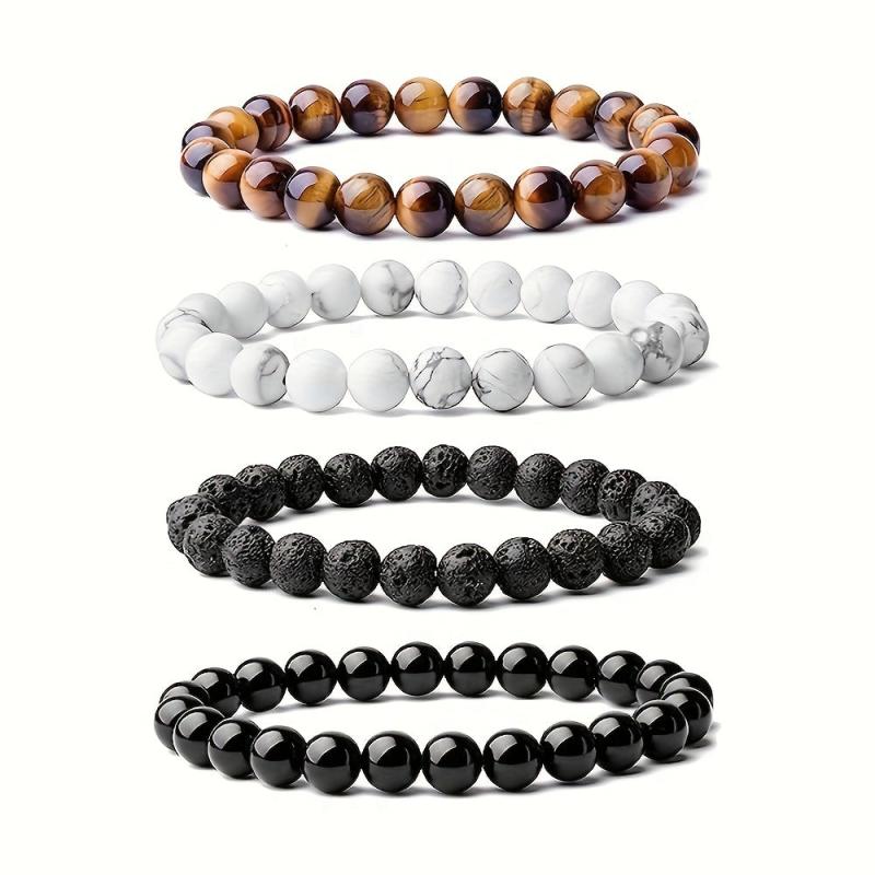 8mm Gemstone Healing Crystal Bracelet for Halloween & Christmas