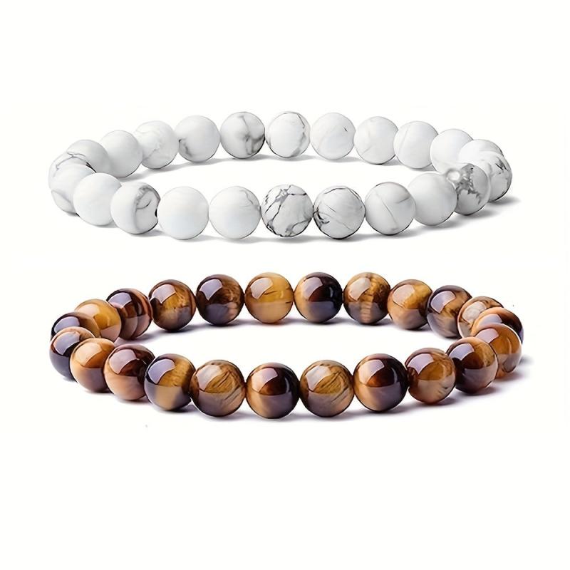 8mm Gemstone Healing Crystal Bracelet for Halloween & Christmas