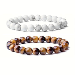 8mm Gemstone Healing Crystal Bracelet for Halloween & Christmas