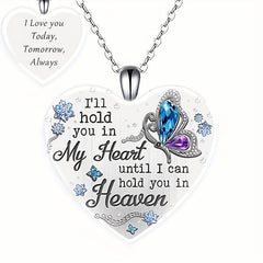 Crystal Love Pendant Necklace for Kids Daughters Adults