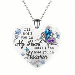 Crystal Love Pendant Necklace for Kids Daughters Adults