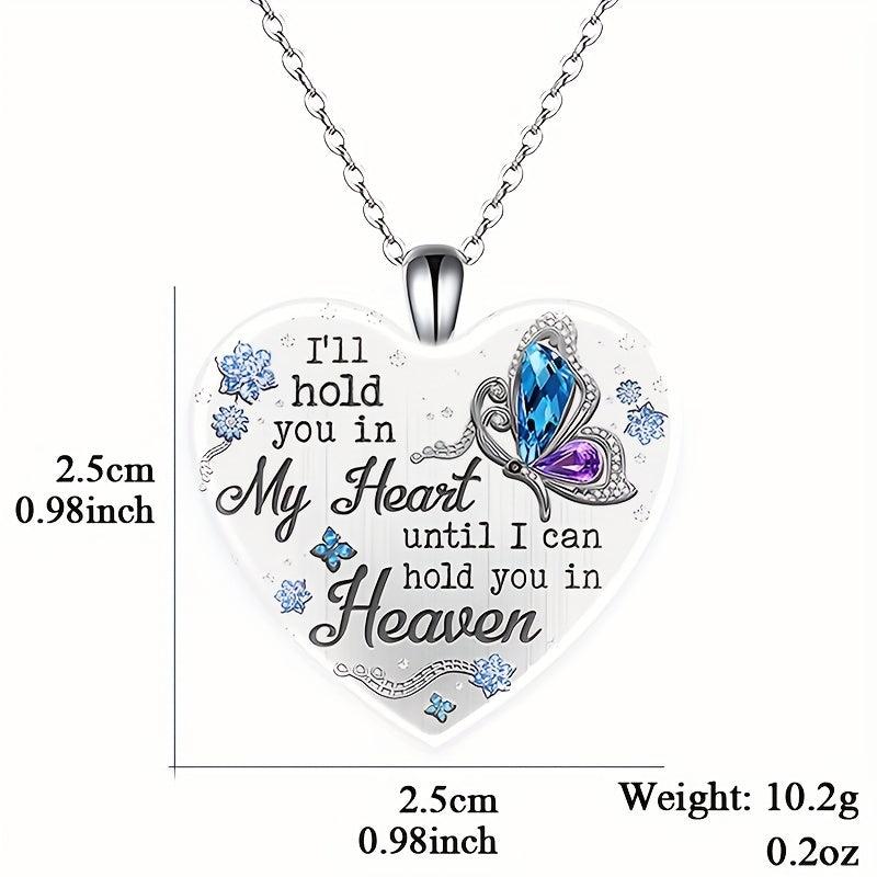 Crystal Love Pendant Necklace for Kids Daughters Adults