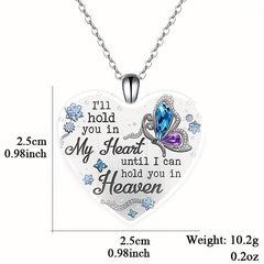 Crystal Love Pendant Necklace for Kids Daughters Adults