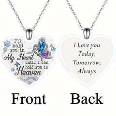 Crystal Love Pendant Necklace for Kids Daughters Adults