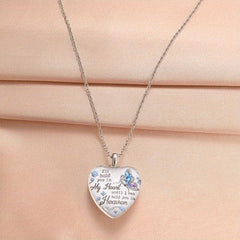 Crystal Love Pendant Necklace for Kids Daughters Adults