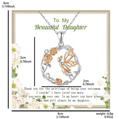 Delicate Rose Pendant Necklace Ladies Banquet Jewelry