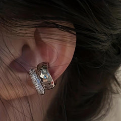 Metal Double layer Ear Bone Clip Rock Style Ear Clip Earrings